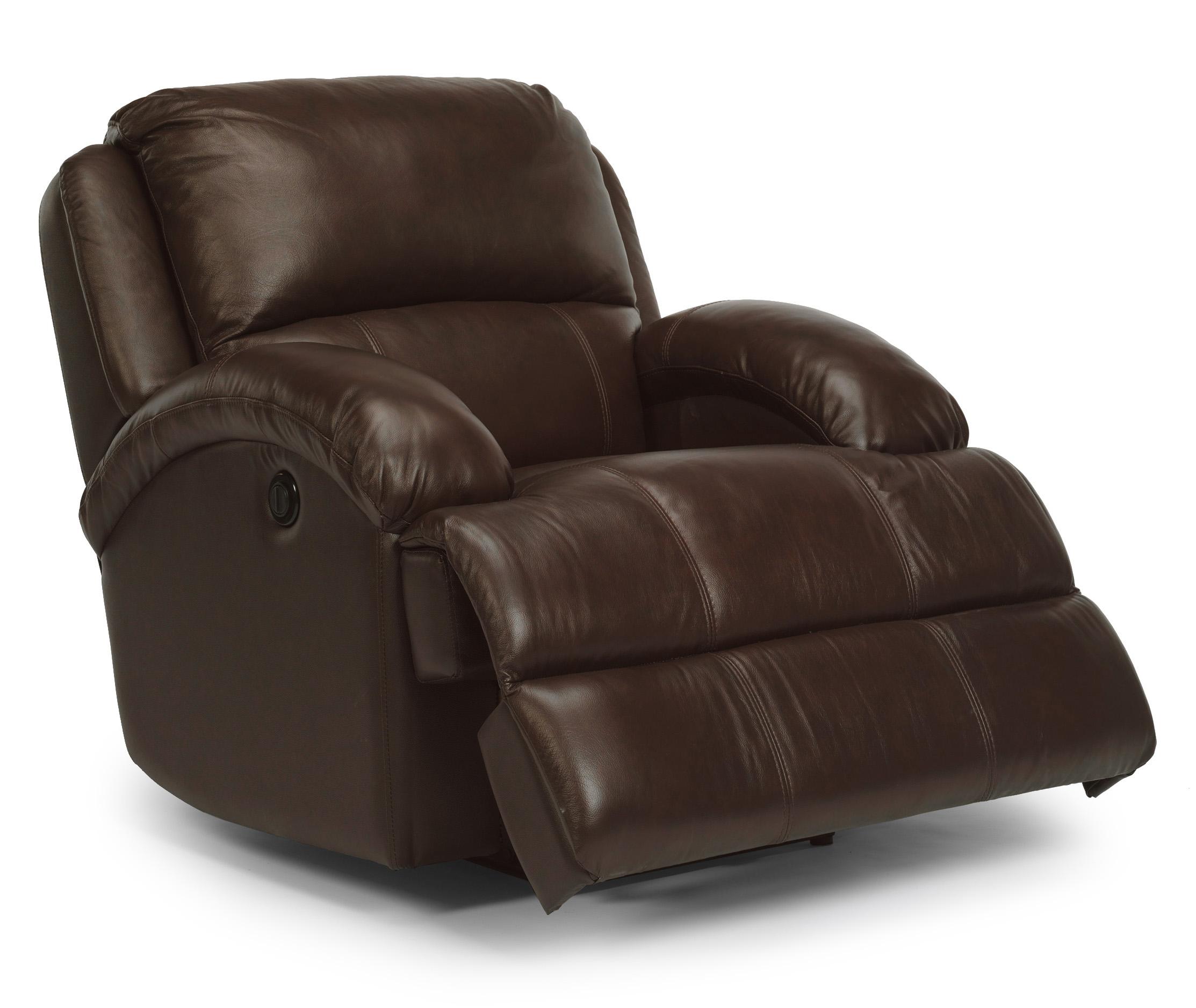 Flexsteel Latitudes Fast Lane Leather Power Recliner Turk Furniture Three Way Recliners